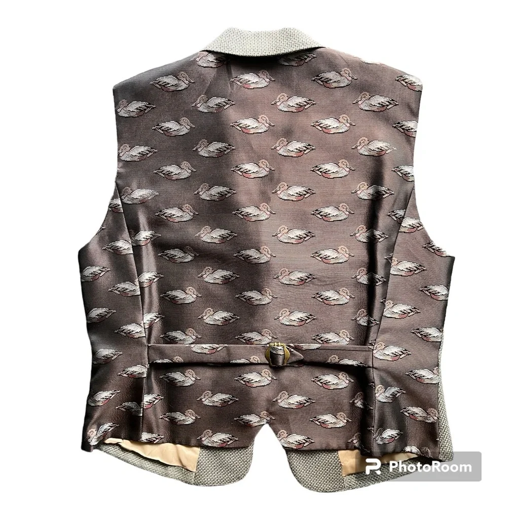 Vintage Dark Academia Liz Claiborne Grey Wool Blend Vest - Picture 3 of 3